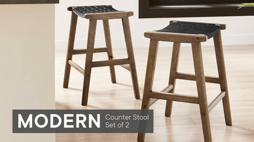 Short leather online stool